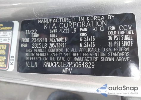2023 Kia Niro Lx from USA, damaged, VIN KNDCP3LE2P5064829